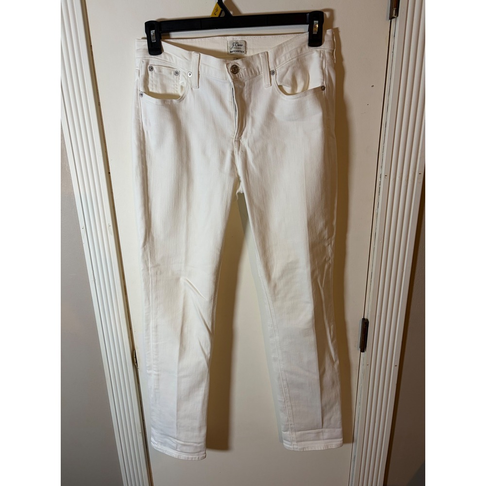 J.Crew Matchstick White Straight Leg Jeans Size 29 Stretch Denim Pant